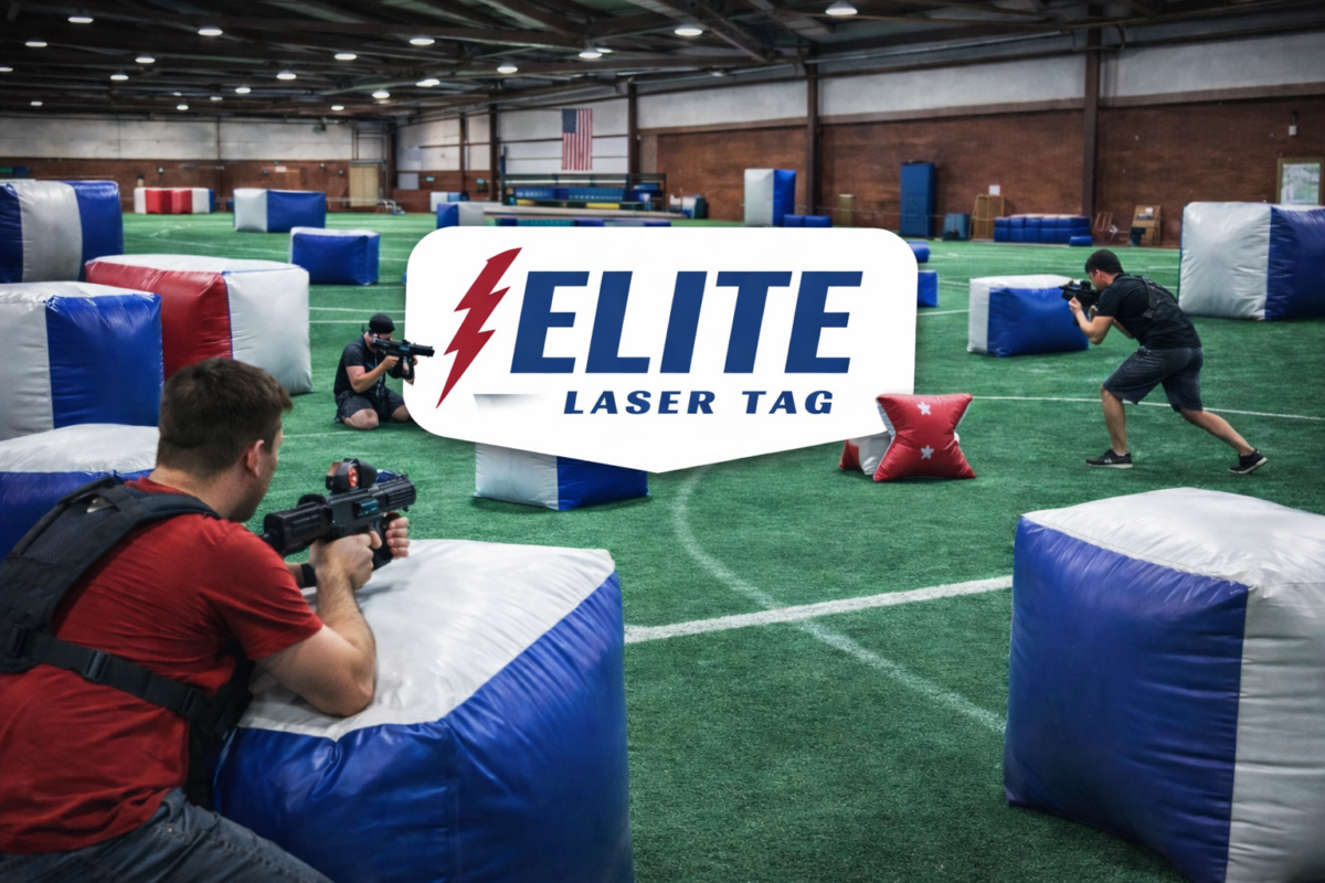 Competitive Laser Tag Players Practice