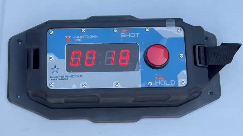 Elite Laser Tag bomb that is armed
